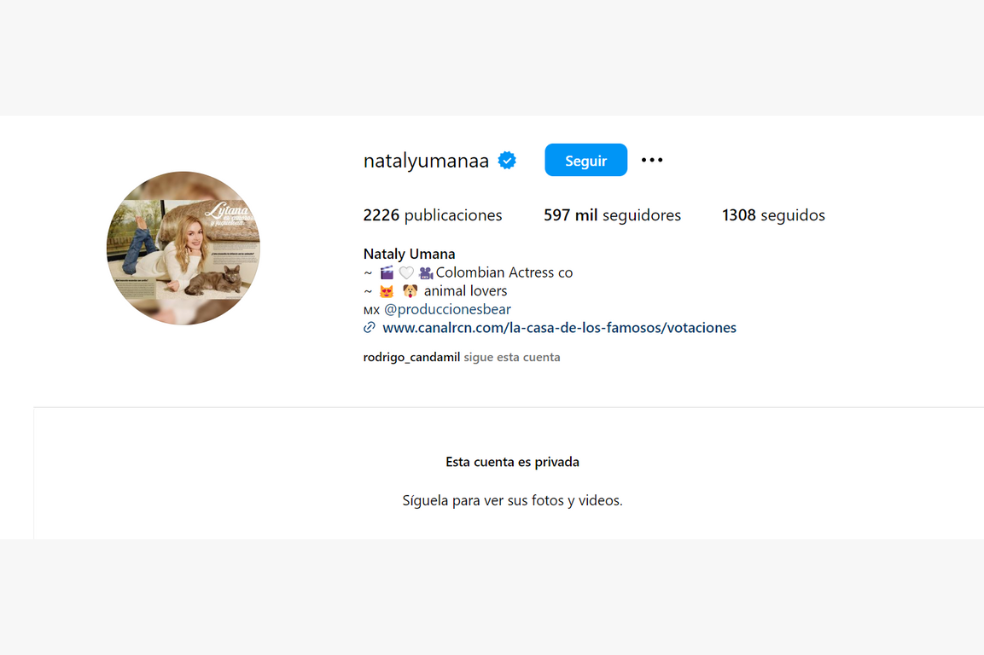 Nataly Umaña tomó drástica decisión en su cuenta de Instagram, ¿no aguantó?
