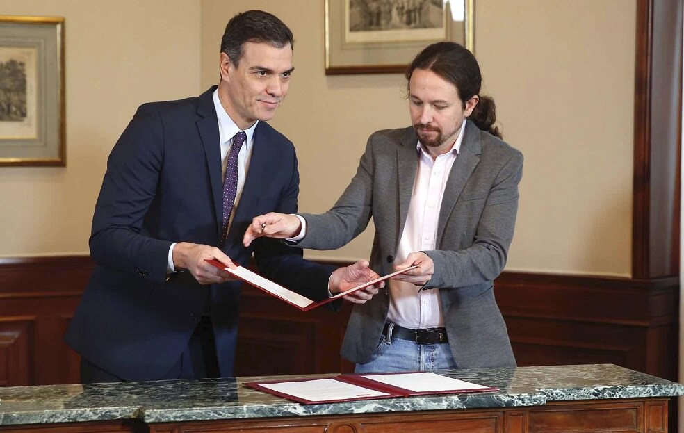 Pedro Sánchez y Podemos alcanzan preacuerdo para formar gobierno en España