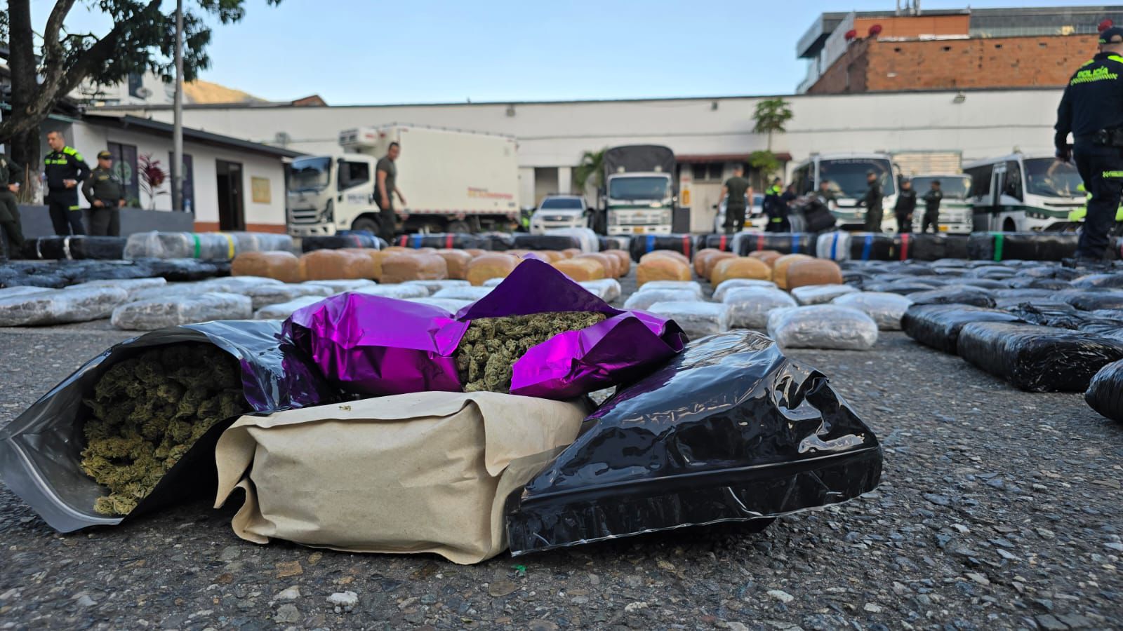 Incautaron cargamento de 3 toneladas de marihuana en Bello, Antioquia