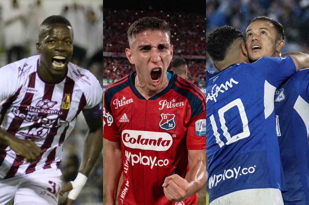 Tolima, Medellín y Millonarios: los tres que pican en punta en los cuadrangulares