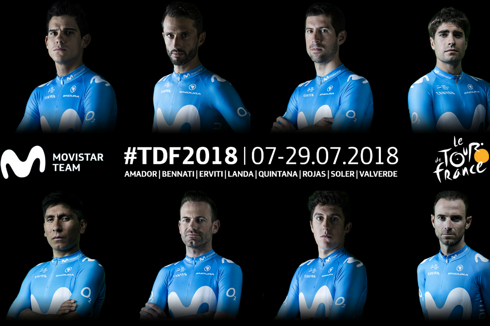 Movistar hace oficial el tridente Quintana, Landa y Valverde para el Tour