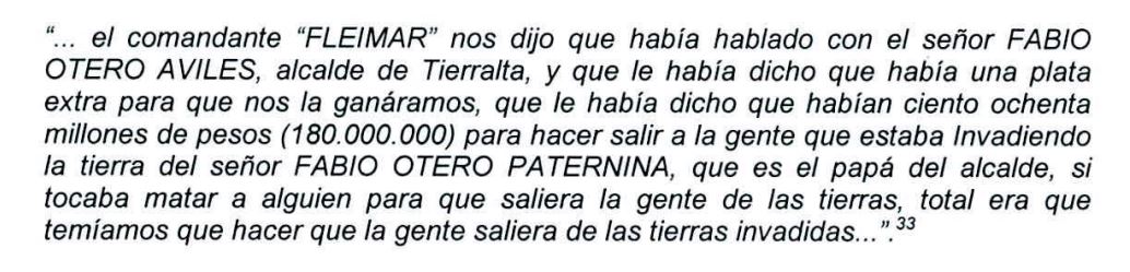 Otra de las declaraciones en poder de la Fiscalía durante la investigación por el homicidio de Hurtado.