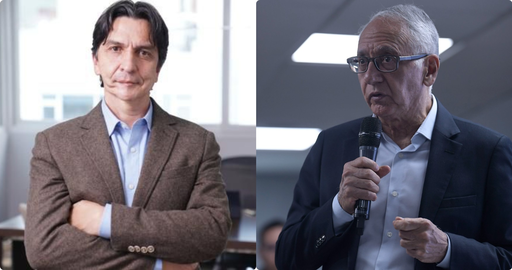 Juan Pablo Rueda, presidente de Sanitas, a la izquierda, le respondió al ministro de Salud.