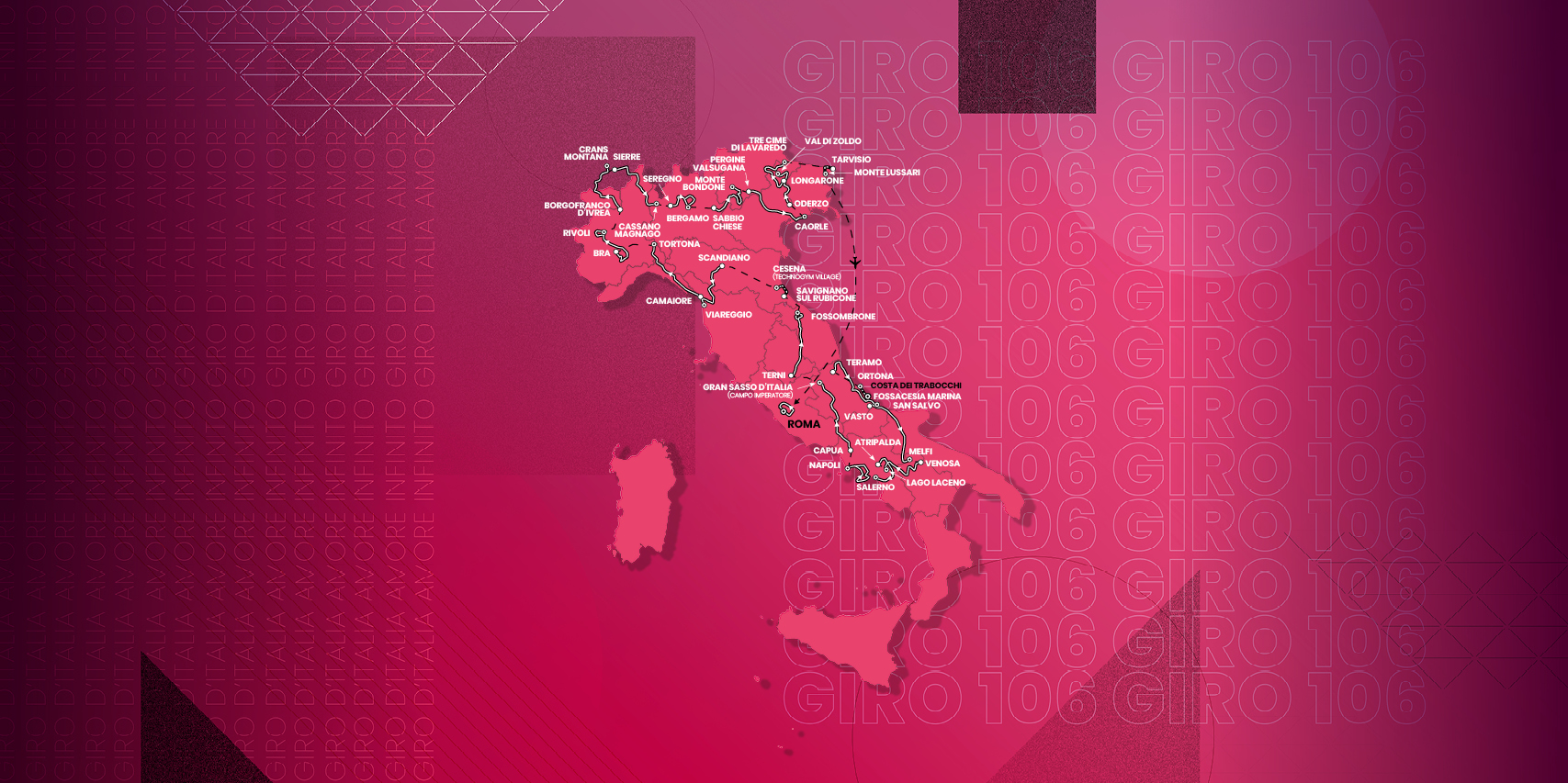 Altimetrías y etapas del Giro de Italia 2023