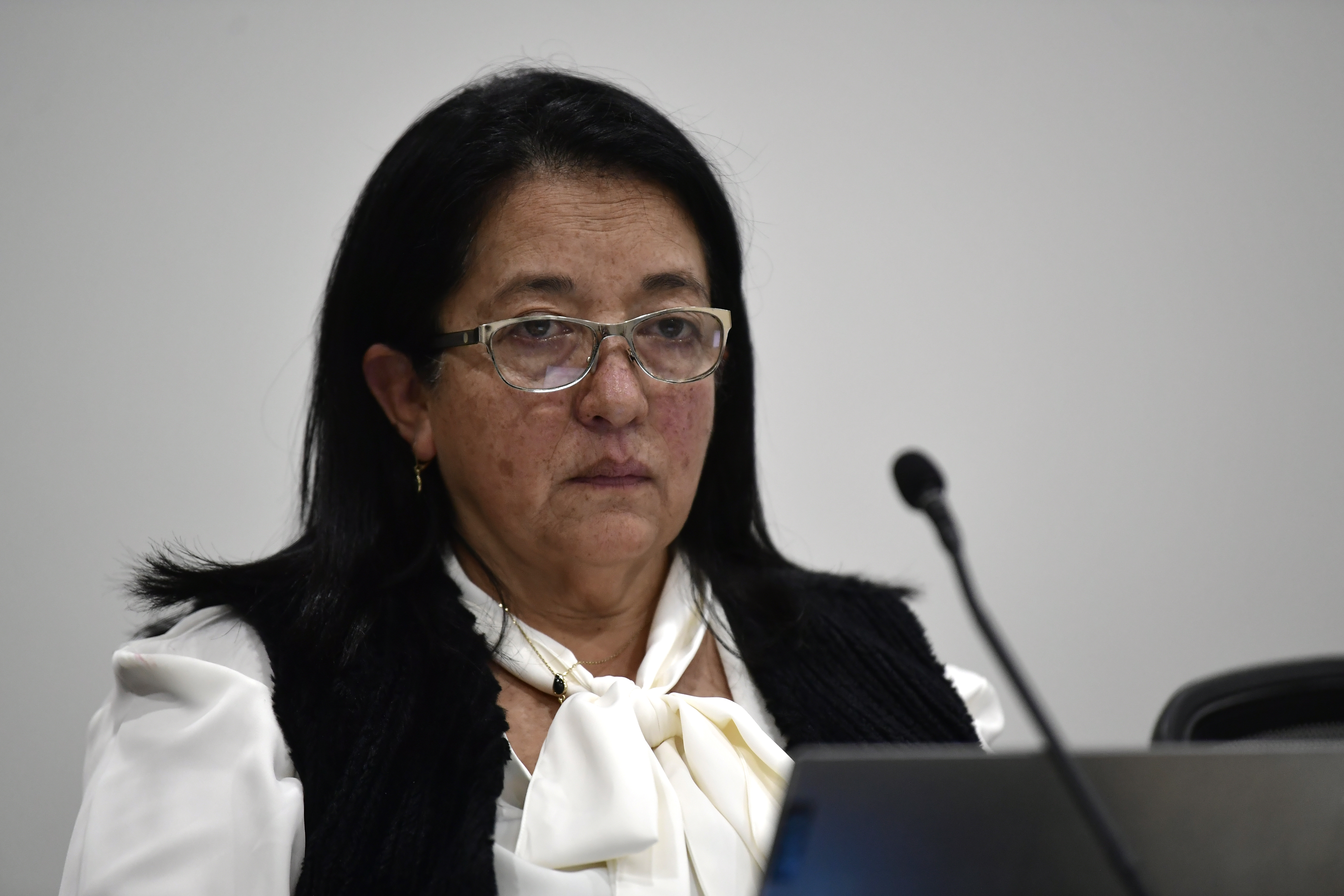 Magistrada del Consejo Nacional Electoral, en la audiencia pública de revocatoria de inscripciones de candidatos a las elecciones regionales 2023.