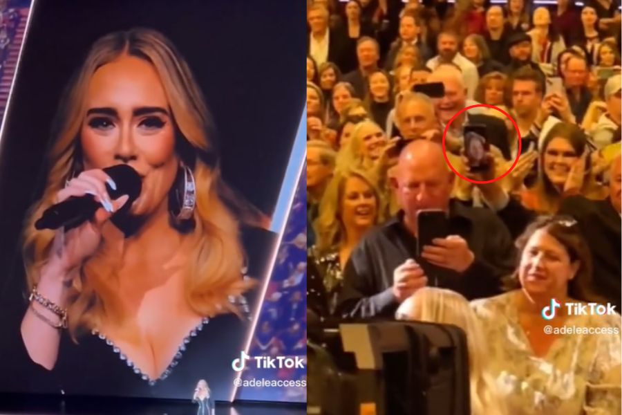 Video: Adele llora en concierto al ver a un hombre con foto de su esposa fallecida