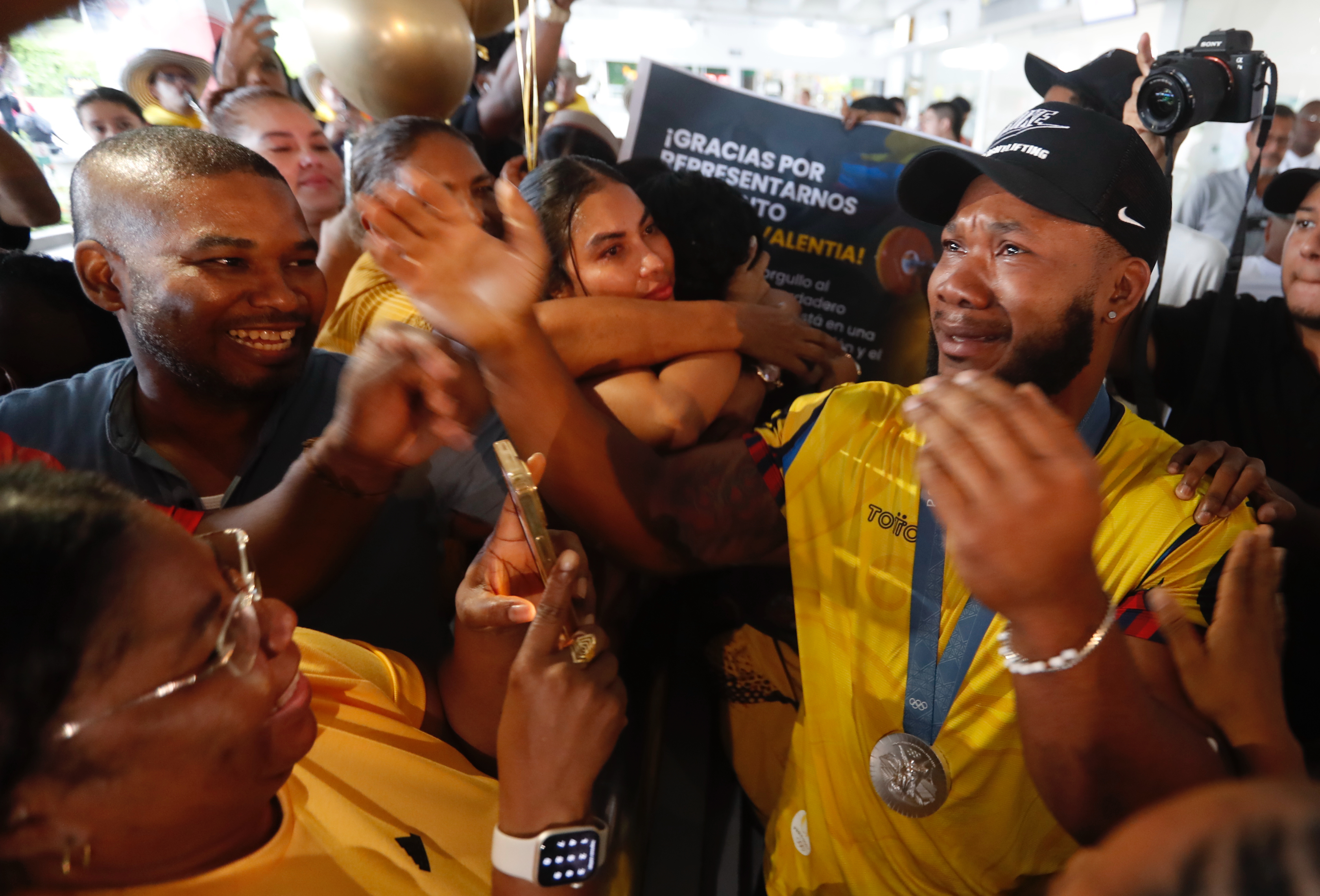 Así fue el recibimiento de los medallistas Jeison López y Tatiana Rentería