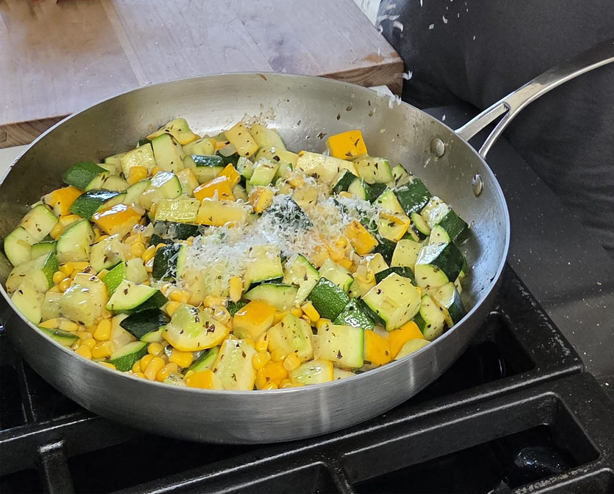 Zucchini a la crema de parmesano
