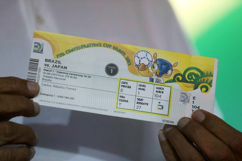 Entradas para partidos de Copa Confederaciones tendrán nombre del comprador