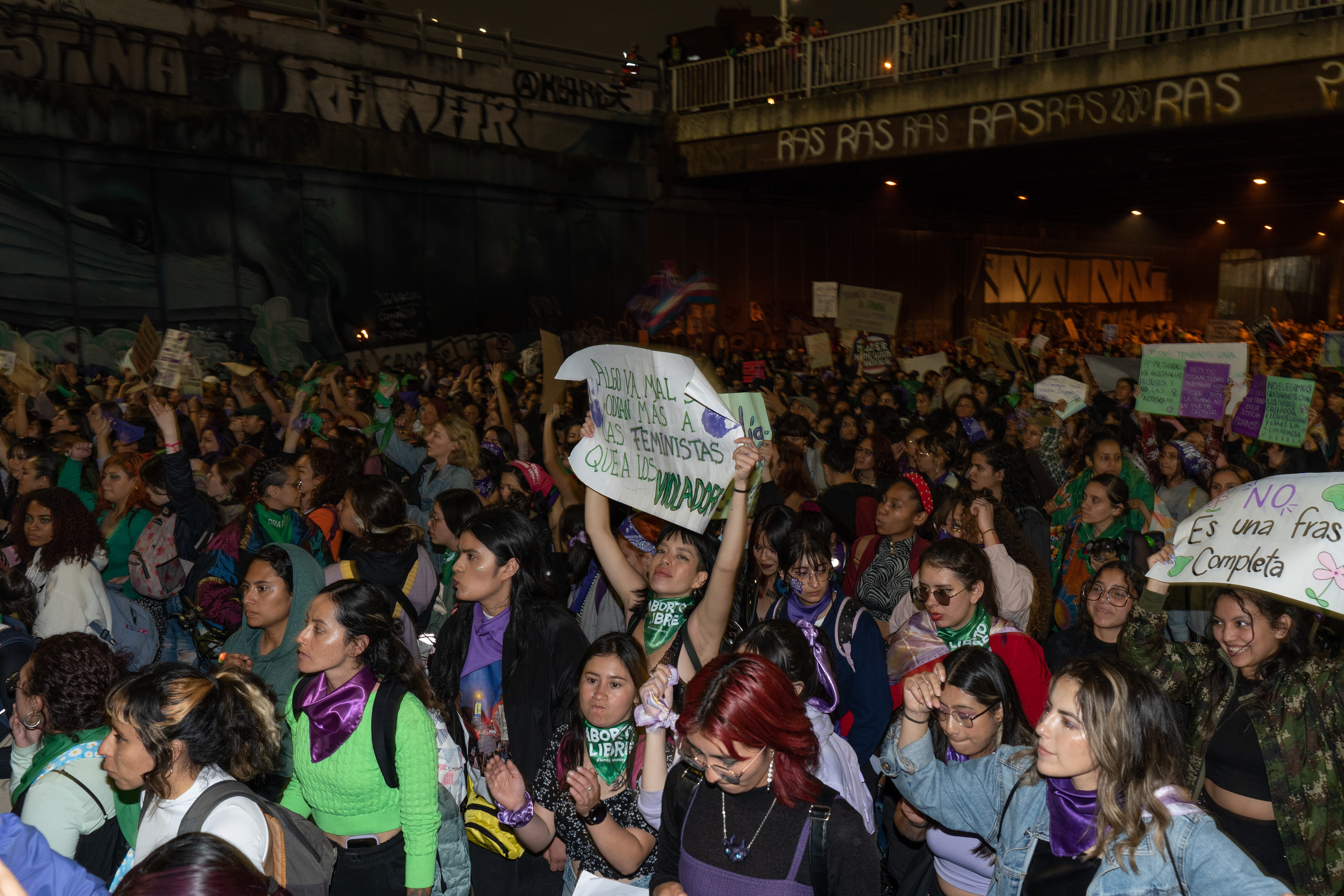 Las fotos que dejó la marcha del 8M en Bogotá.