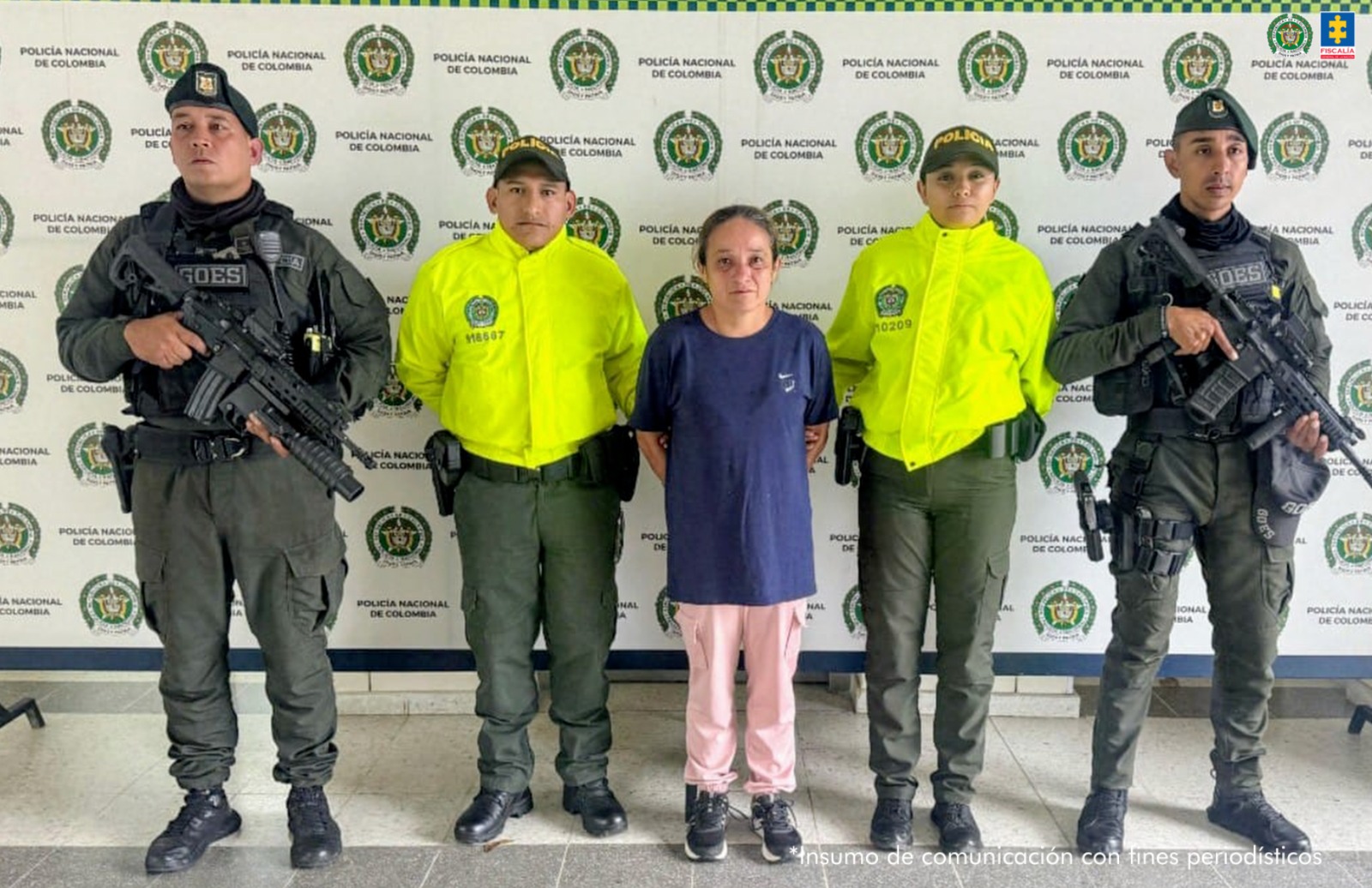 A la cárcel alias La Mona, presunta reclutadora de menores para las disidencias