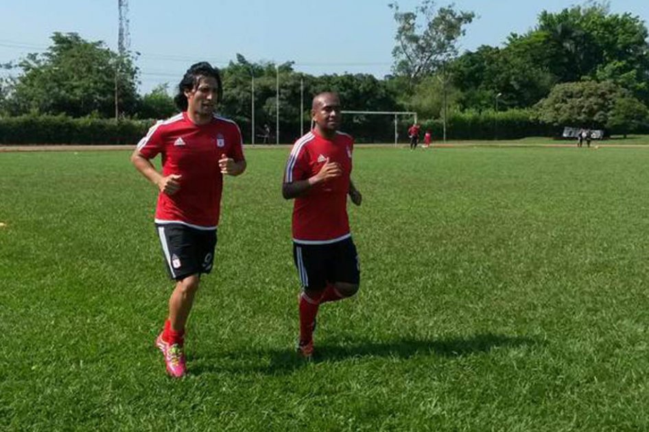 Ernesto Farías, en su primer entrenamiento con América. Foto. América de Cali