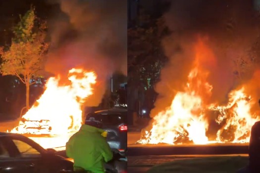 Emergencia en Colina Campestre por el incendio de un vehículo de alta gama en la calle 134