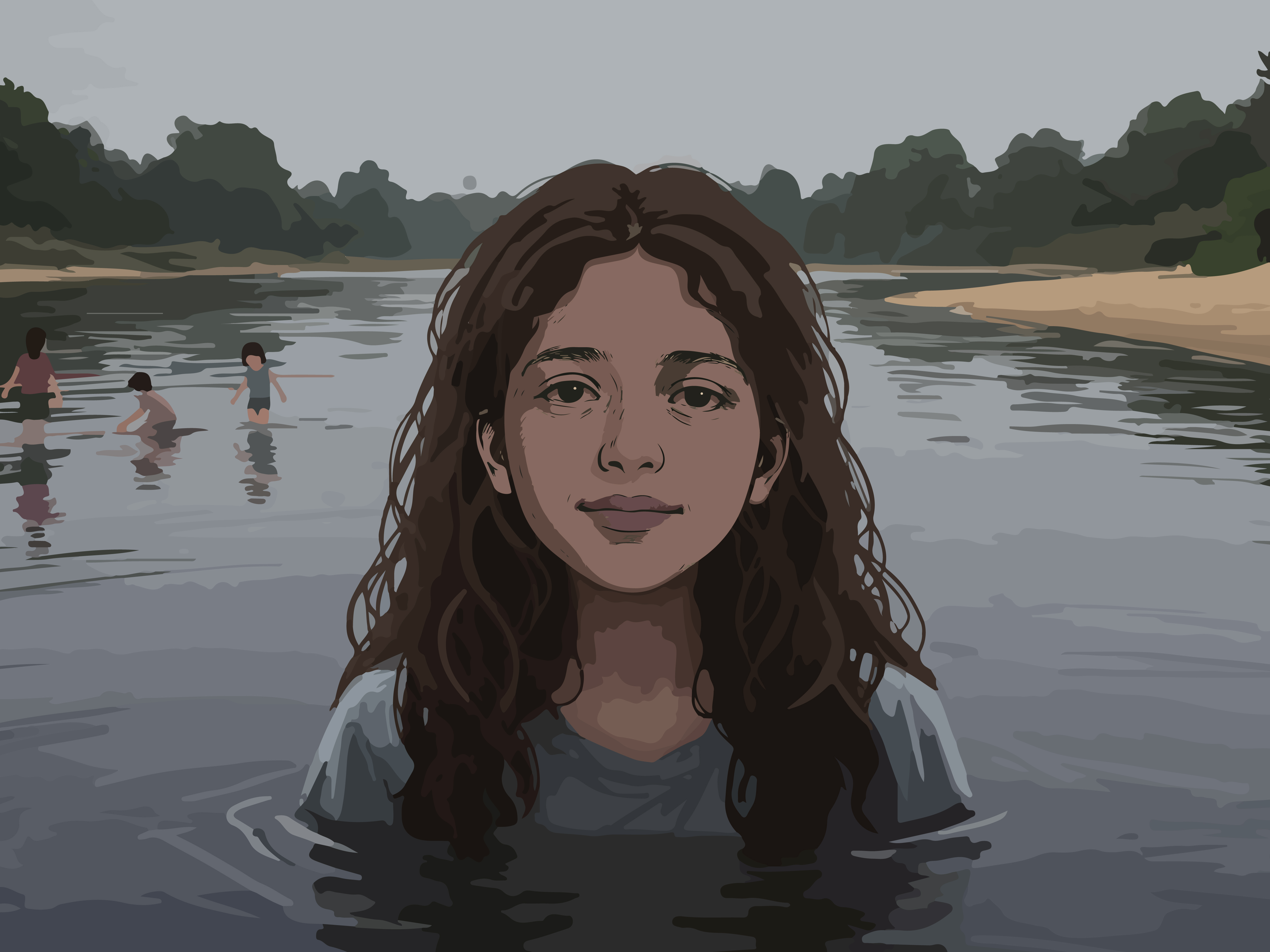 Ilustración sobre Adriana.