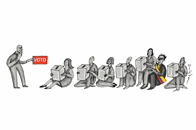 Pidiendo votos