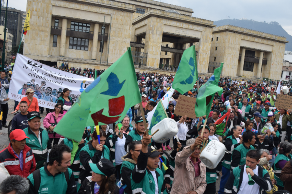 Marcha de Recicladores en Bogotá