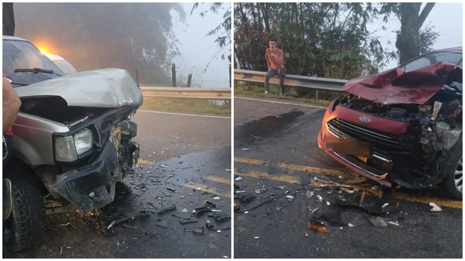 Accidente en vía de Santander dejó 4 personas heridas, entre ellos un bebé
