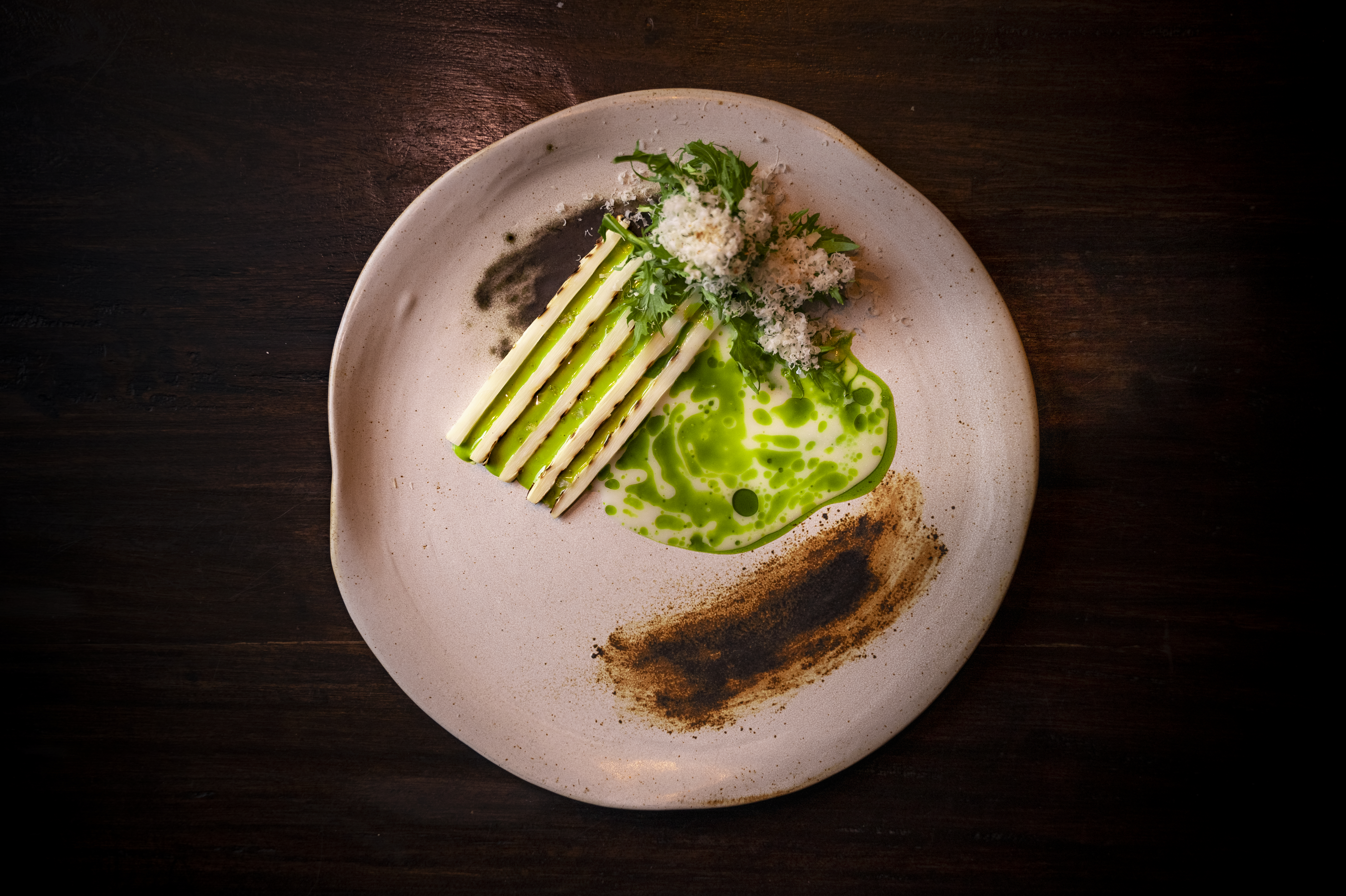 Palmito a la Parrilla de Humo Negro, uno de los mejores 100 restaurantes de América Latina.