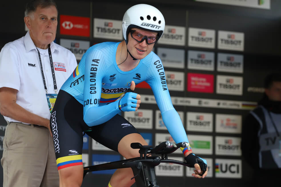 Germán Darío Gómez, decimoquinto en la crono junior del Mundial de Ruta