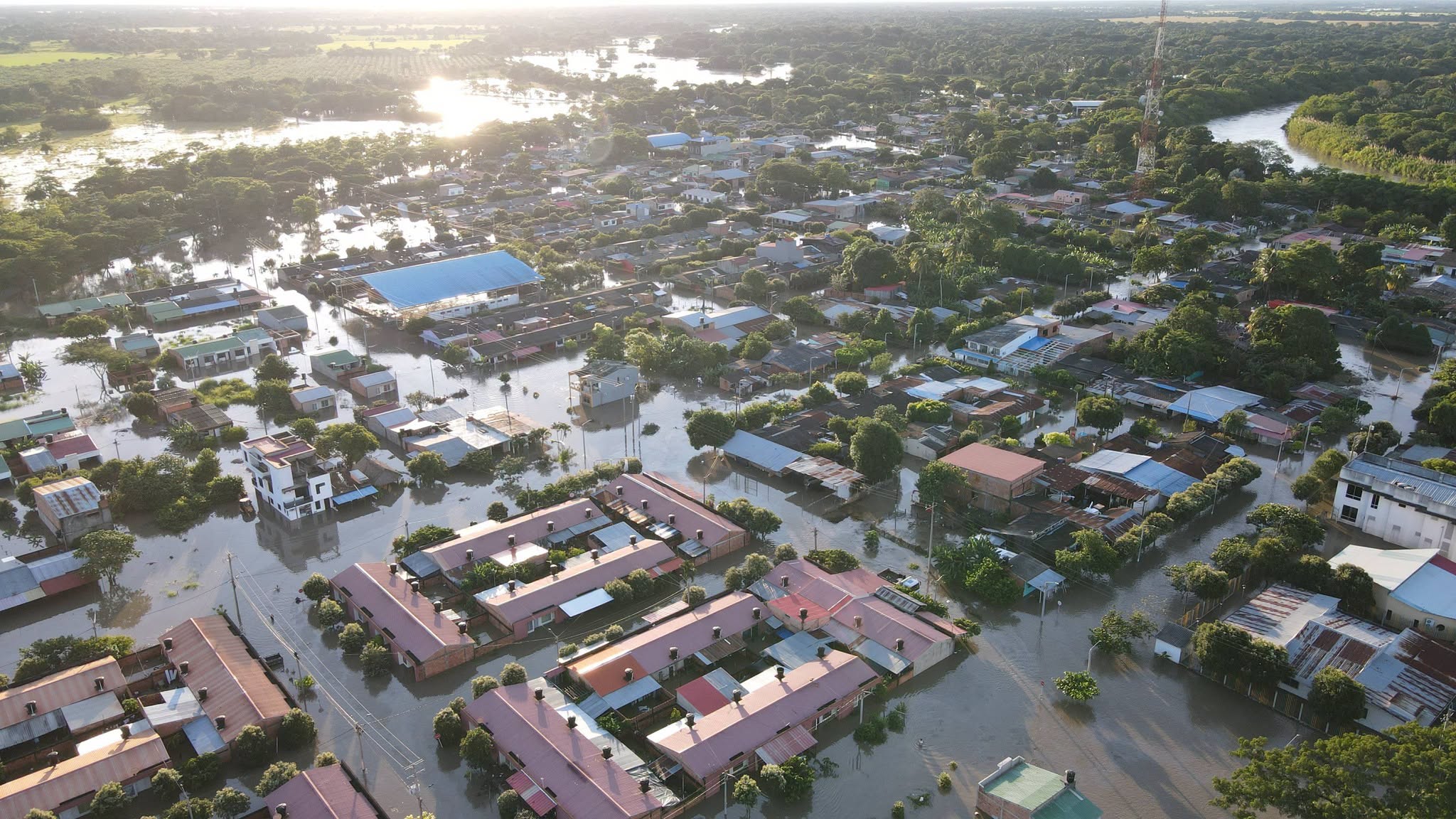 El municipio que quedó casi completamente inundado por las lluvias en Casanare