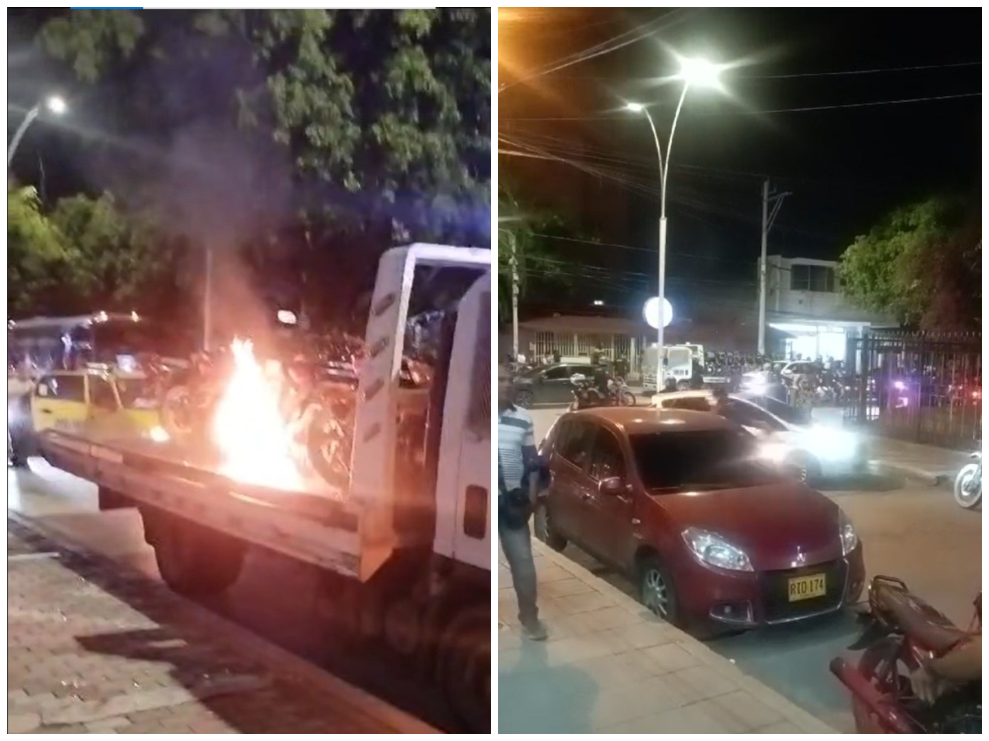 Conductor prendió fuego a su moto luego de que se la inmovilizaron en Santa Marta