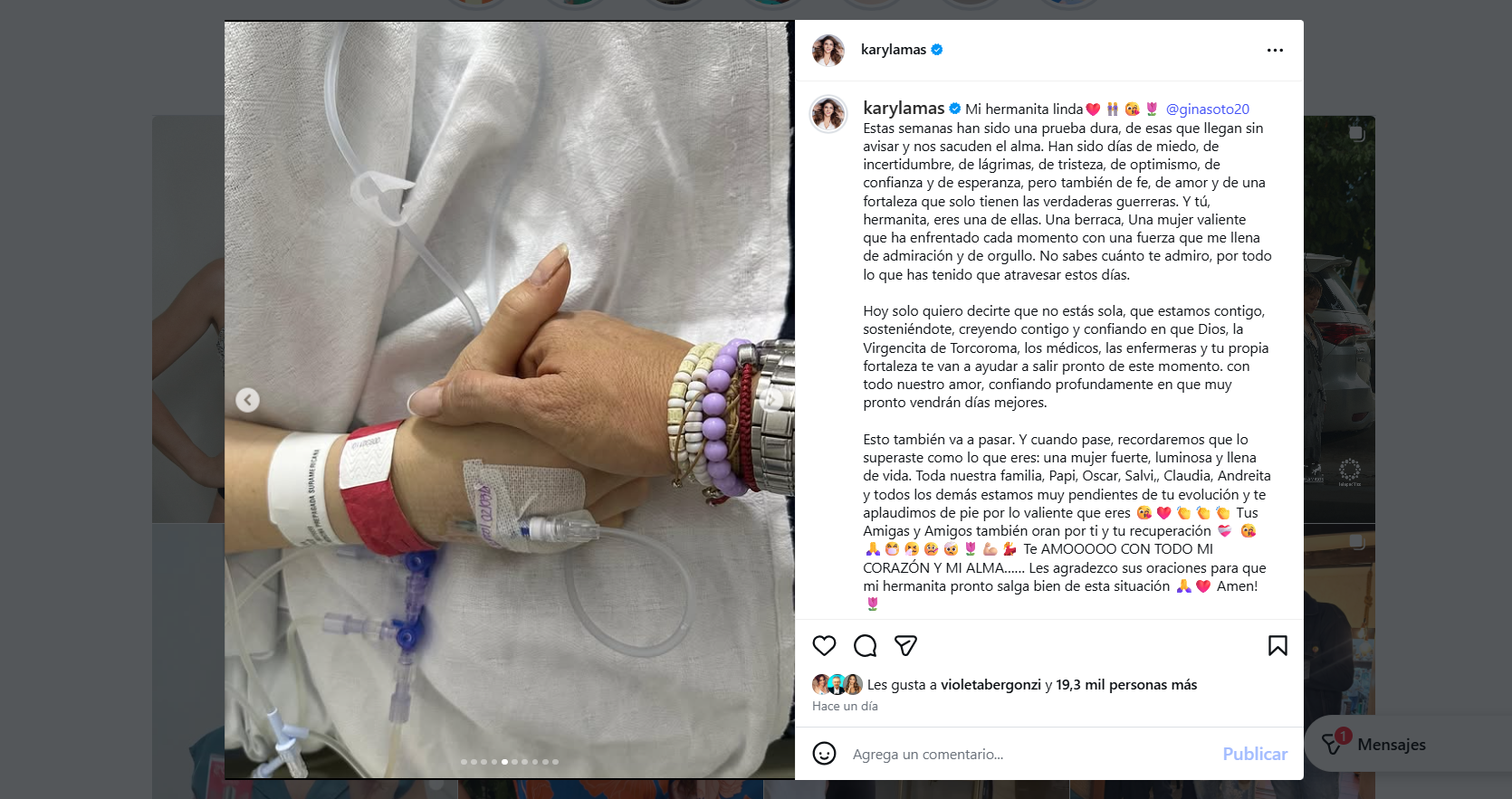 Ana Karina Soto dio nuevos detalles sobre la salud de su hermana: “Días de miedo y lágrimas”