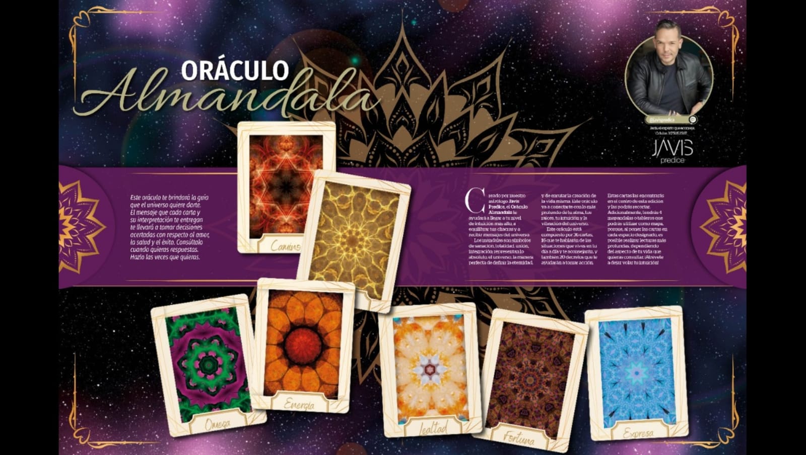 La revista Vea y Javis Predice te traen el Oráculo Almandala, tu guía perfecta para atraer el éxito en el amor, el dinero y la salud.