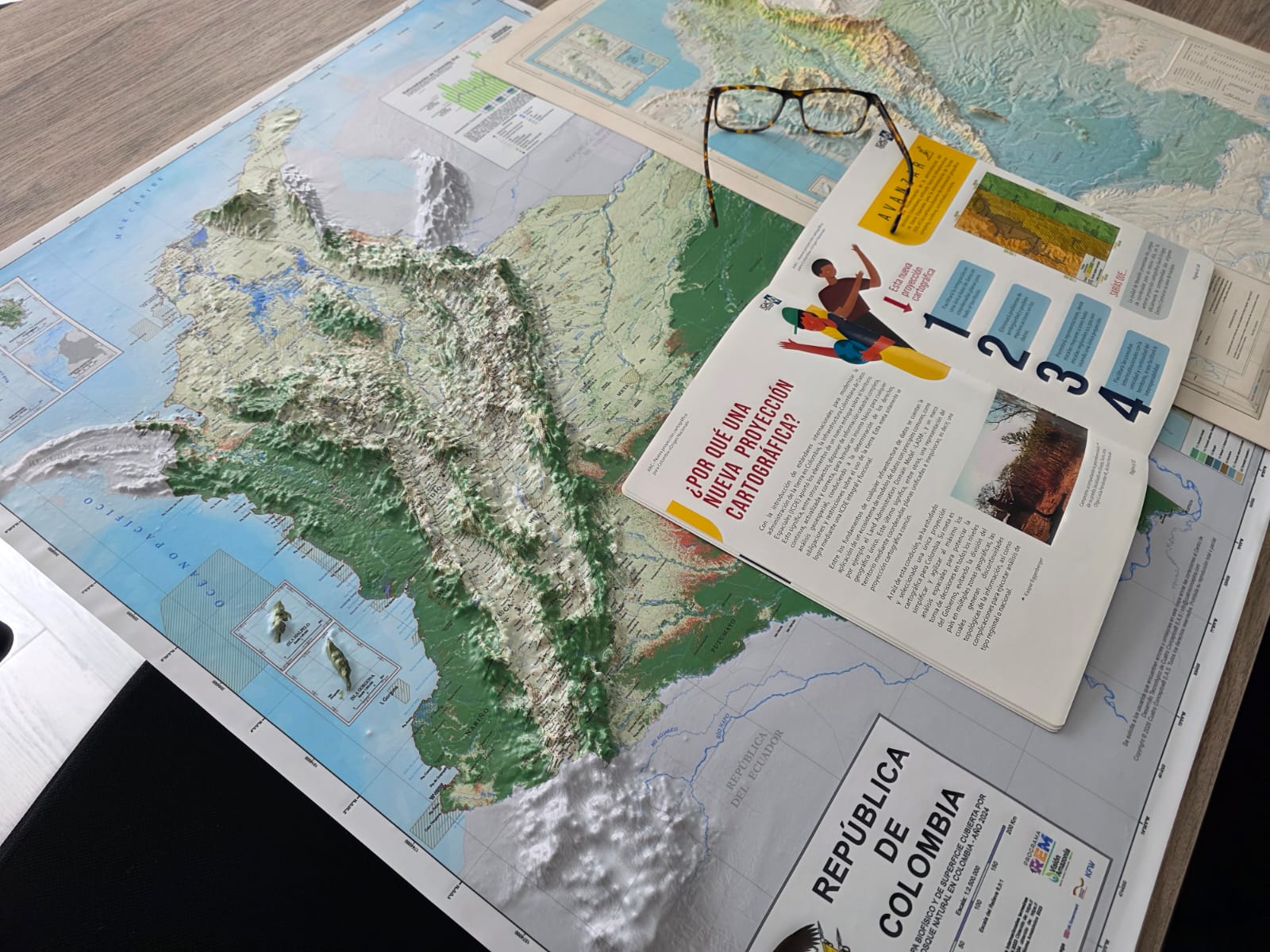 Lanzan, después de casi 30 años, mapa en relieve actualizado de Colombia y sus bosques