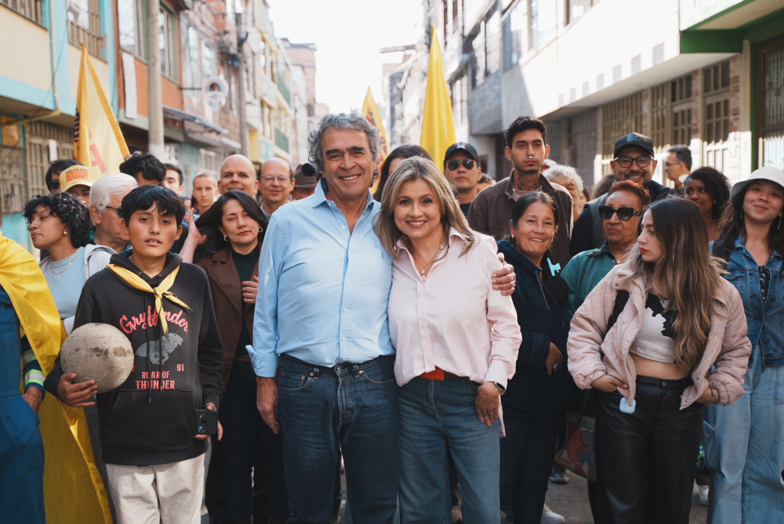 Sergio Fajardo y Edna Bonilla en campaña.