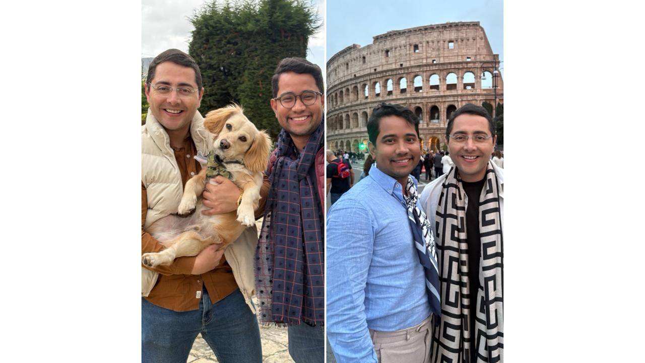 Él es Gabriel, la pareja de Pablo Arango, de ‘Noticias Caracol’. “Nos conocimos por redes”
