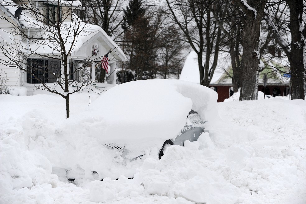 Buffalo también se ha visto afectada. Sus calles todavía estaban bloqueadas en debido a la impresionante cantidad de nieve.