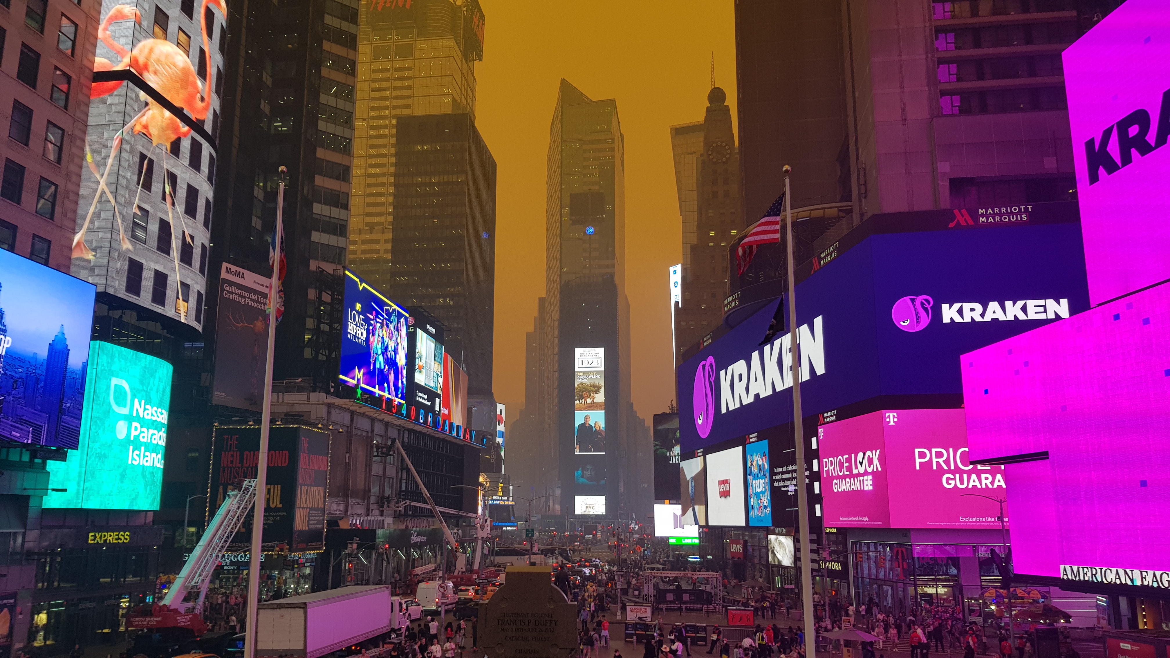 En imágenes: Nueva York, invadida en nubes de humo