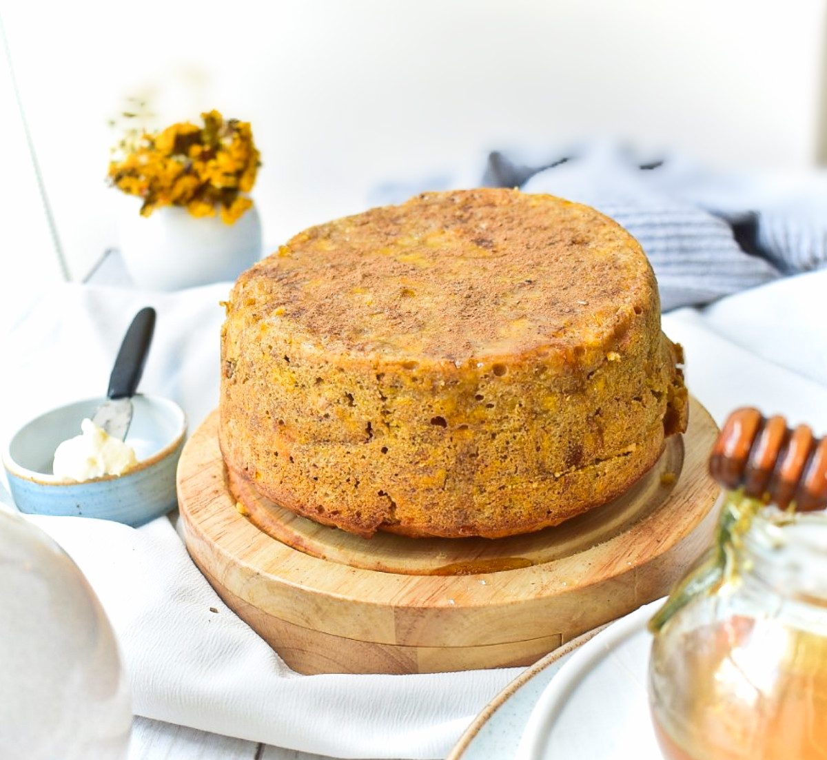 Torta de plátano maduro libre de gluten