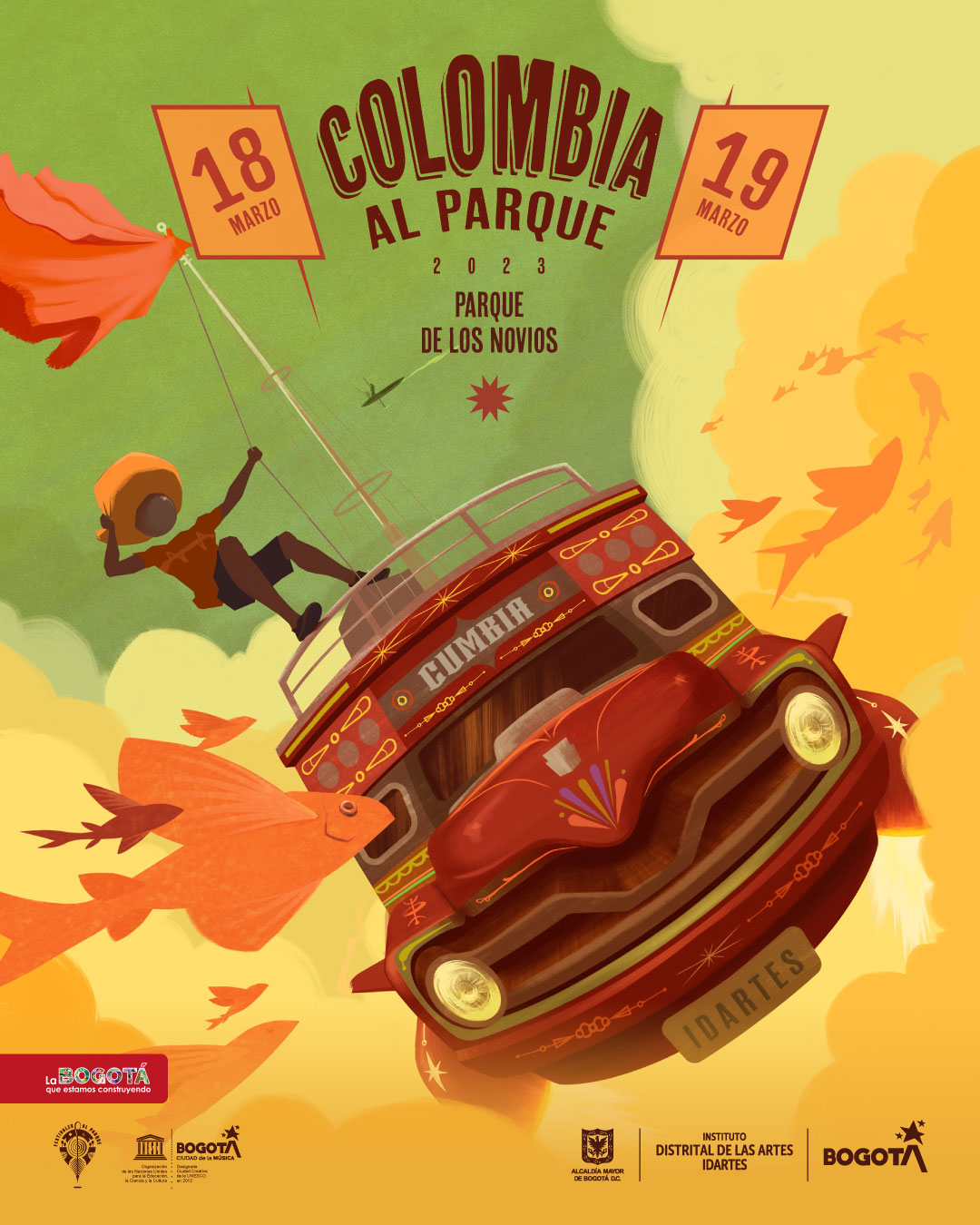 El Festival Colombia al Parque se realizará en el Parque de los Novios y sonarán artistas de Cali, Barranquilla, Pasto y Santa Marta.