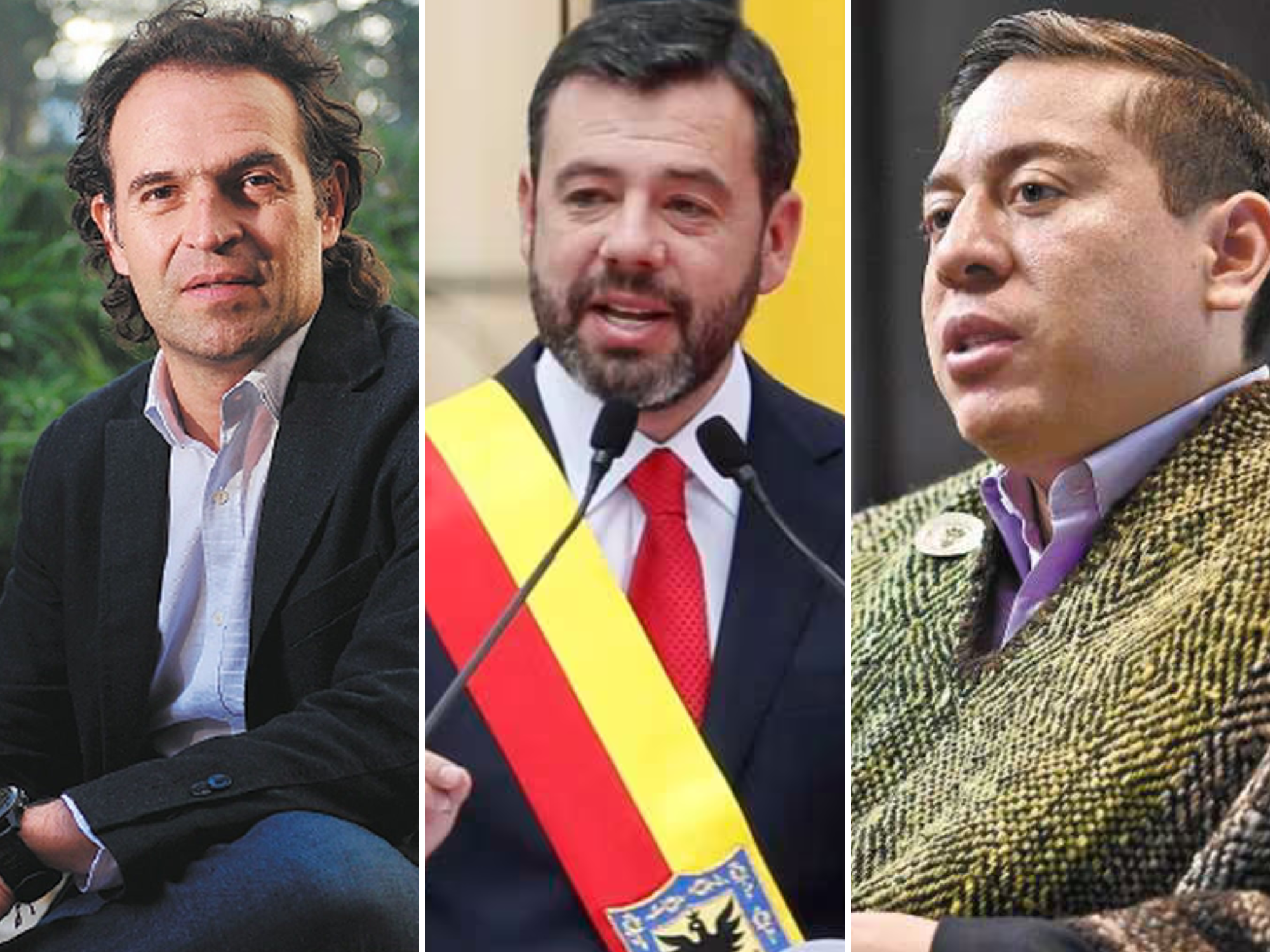Federico Gutiérrez, Carlos Fernando Galán y Carlos Amaya.