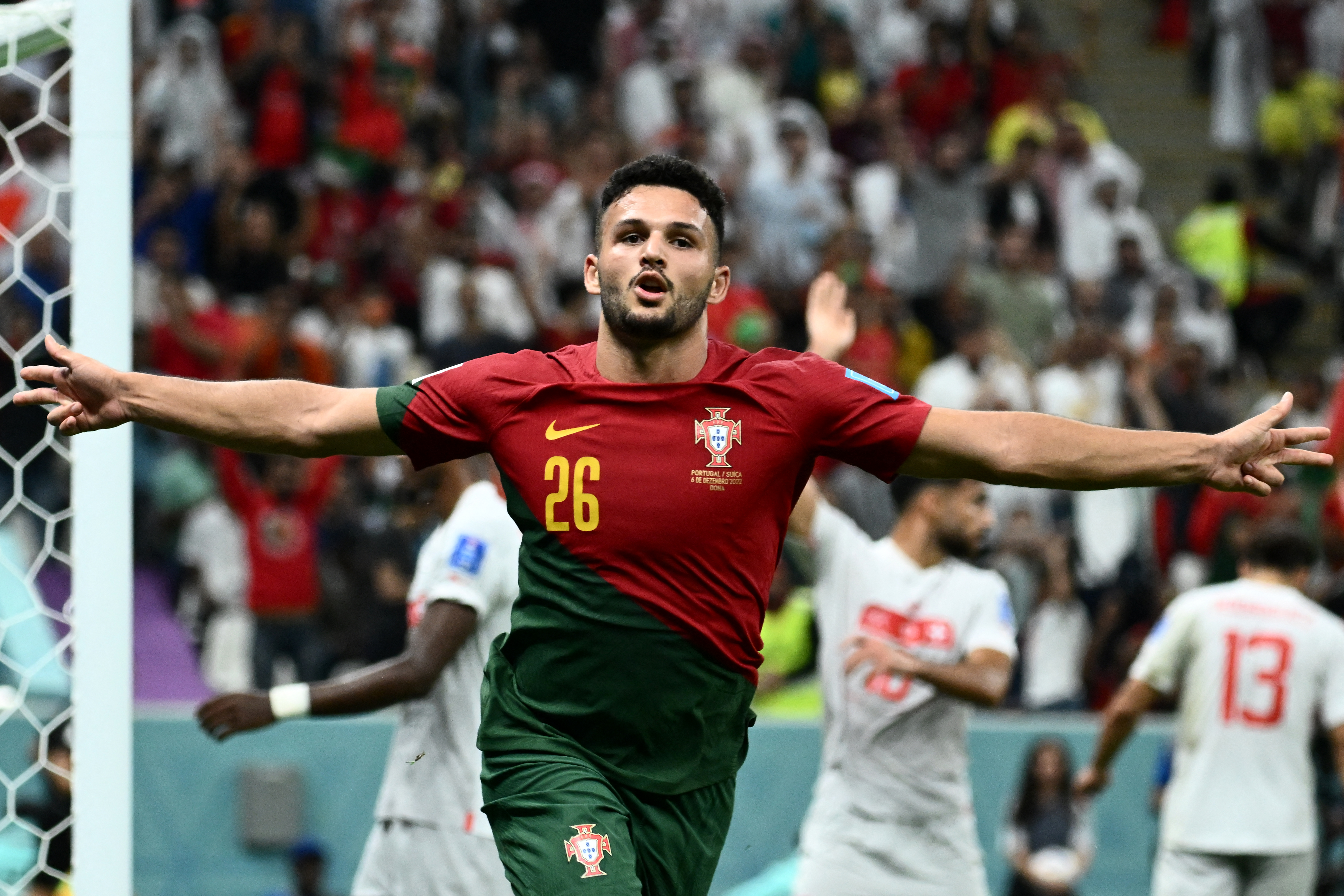 Portugal encuentra un nuevo goleador con Gonzalo Ramos y pasa a cuartos de final