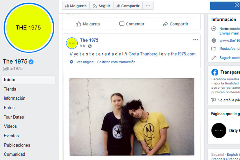 Greta Thunberg se une al grupo The 1975 para hablar sobre el cambio climático