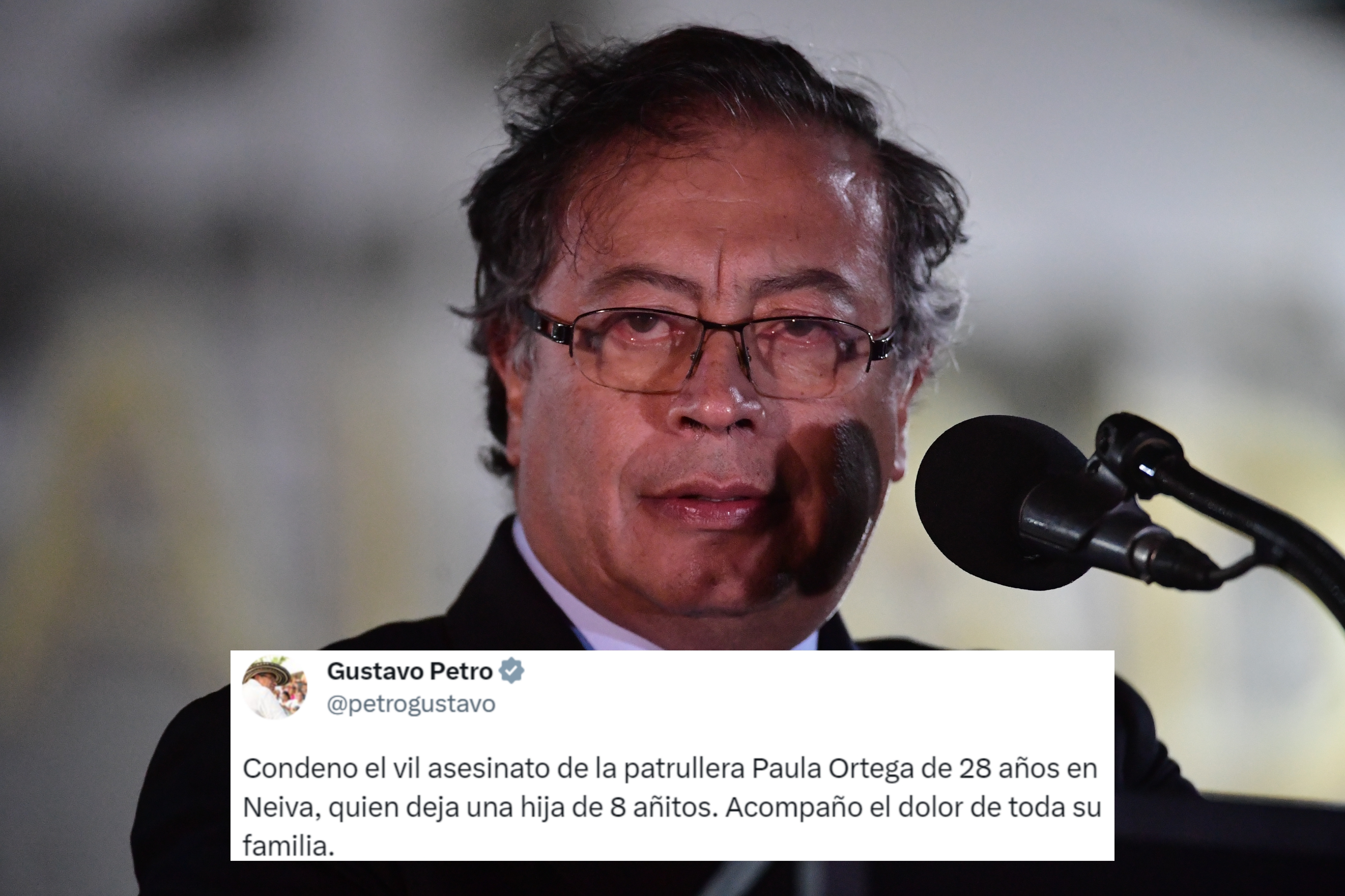 Presidente Petro condenó el asesinato de patrullera de la Policía en Neiva, Huila