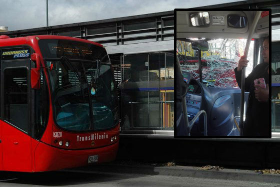 Choque entre tres buses de Transmilenio deja nueve heridos