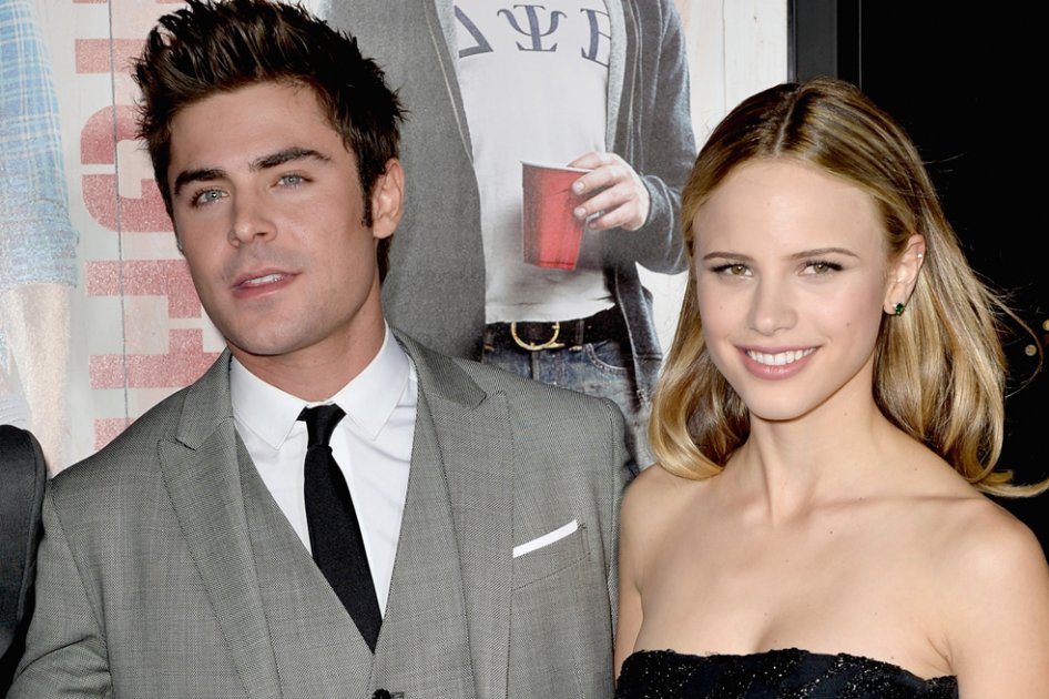 Zac Efron y Halston Sage en el estreno de  "Neighbors".