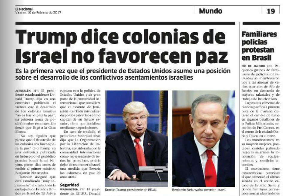 Periódico dominicano confunde a Trump con imitador