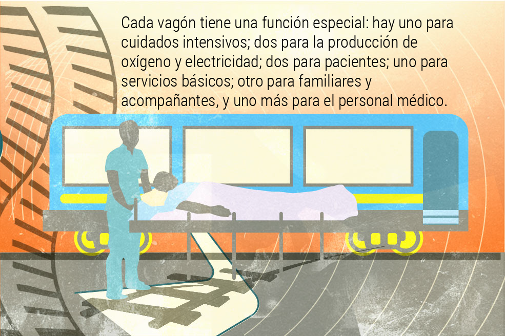 Así evacúan a los enfermos en Ucrania.