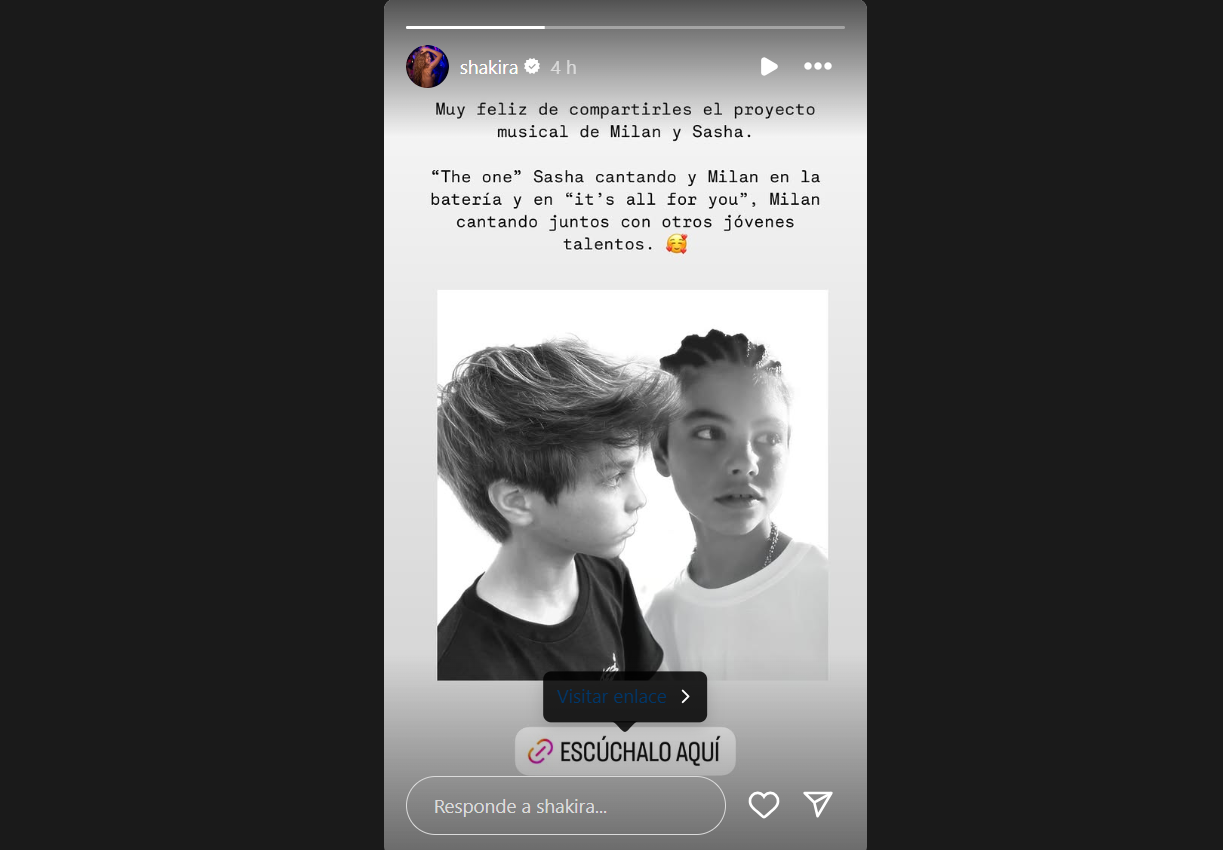 Milan y Sasha, hijos de Shakira, lanzaron su primera canción juntos: “Muy feliz”