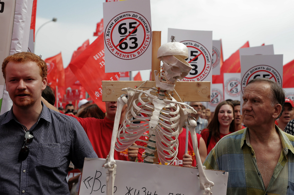 Comunistas rusos se movilizan para «echar abajo» la reforma de las pensiones