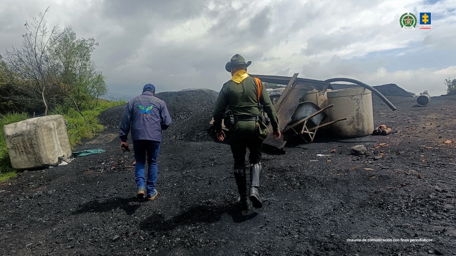 Cárcel a cuatro personas por explotar carbón en una zona de reserva del río Bogotá