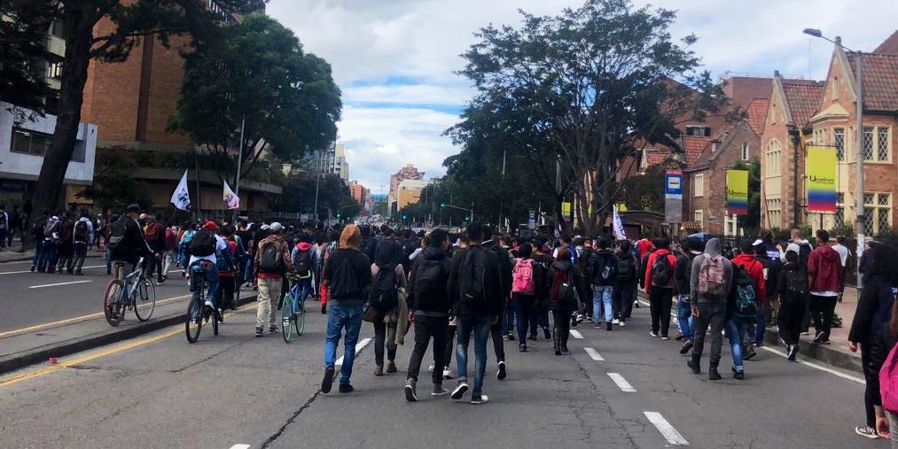 ¡Ojo! Afectación en la movilidad por protesta de estudiantes de la Universidad Distrital