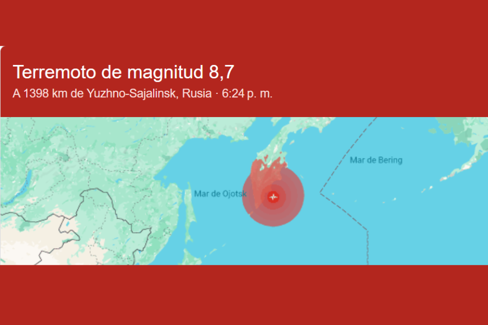 Terremoto en Rusia hoy de 8.8; hay alerta de tsunami