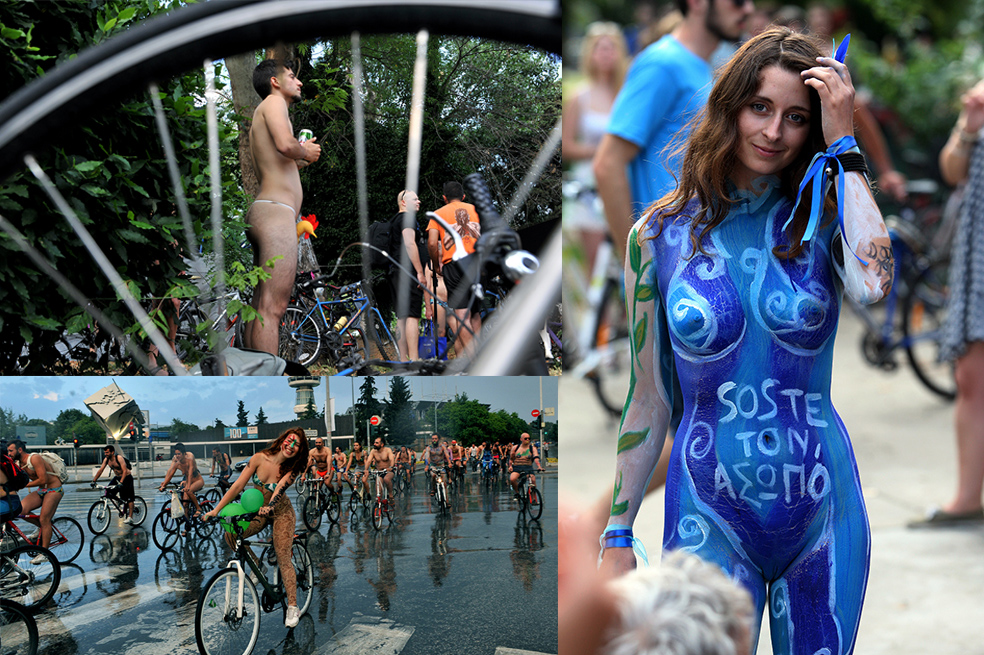 Desnudos para promover el ciclismo