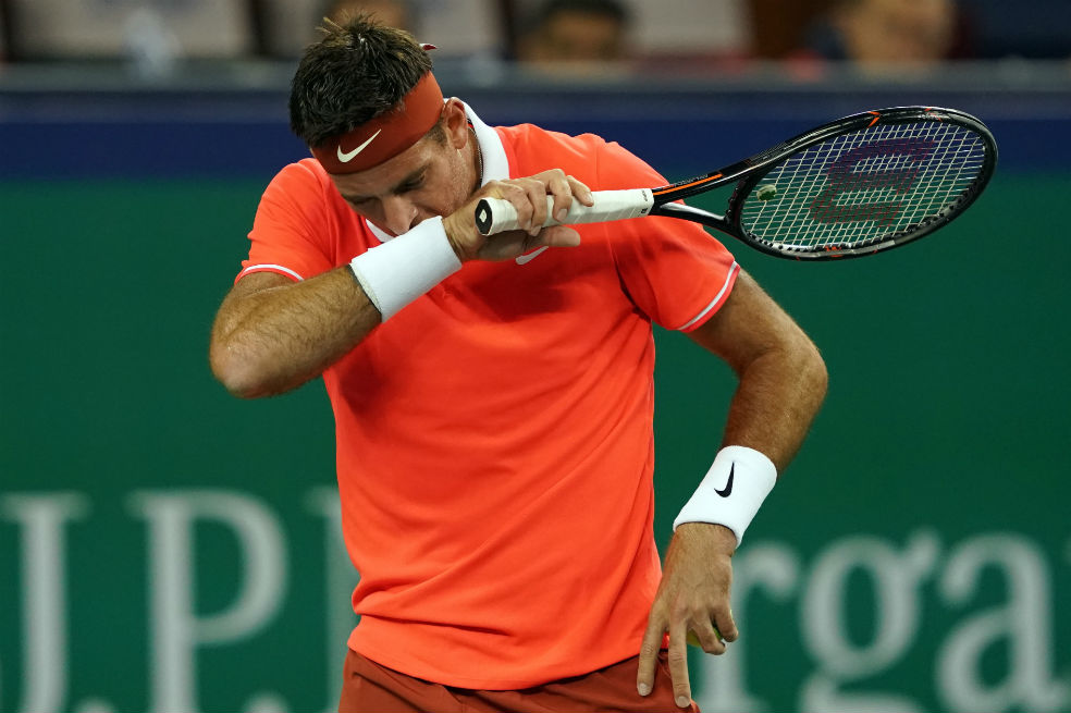 Juan Martín del Potro sufre una fractura en la rótula de la pierna derecha