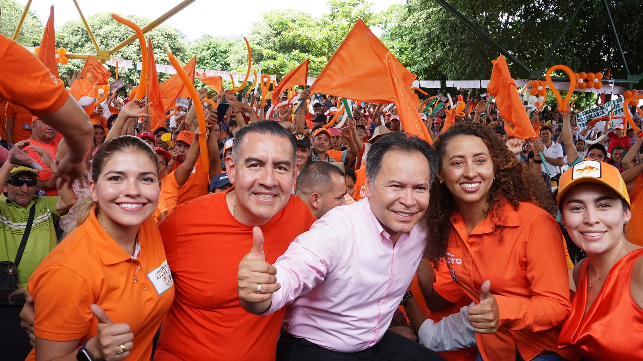 Wilmer Carrillo en un evento de campaña a la Gobernación de Norte de Santander de William Villamizar.